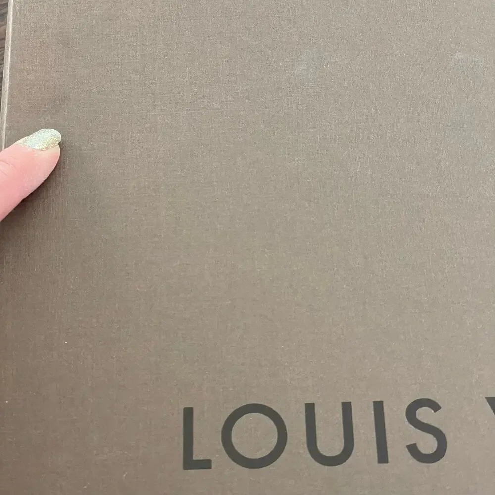 Louis Vuitton Gift Box Empty Storage Dark Brown Authentic Logo Flawed READ